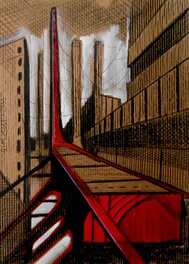 Virginio Vona - Usine verticale - Illustration originale