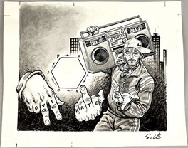 Jean Solé - Les radios libres - Original Illustration