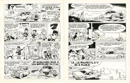 Greg - Planche 22 et 23 Achille Talon et le Quadrumane Optimiste - Planche originale