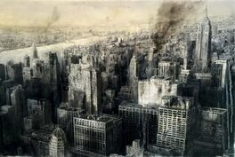 Original Illustration - Malefic Time - I loved New-York