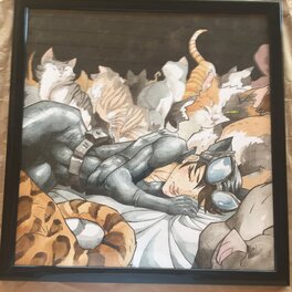 Julien - La sieste de Catwoman - Original Illustration