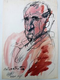 Alberto Breccia - Autoretrato - Illustration originale