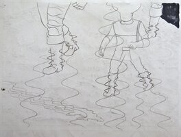 Crayonné (au dos de la planche) Crayonné (au dos de la planche)