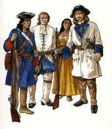 Illustration originale - Page-Titre :Personnages capitaine perdu