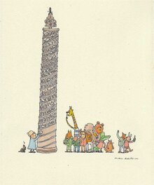 Mattias Adolfsson - Colonne Vendôme revisitée - Original Illustration