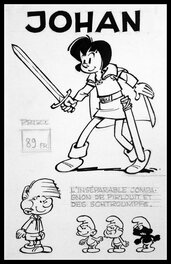 Peyo - Johan, Pirlouit et les Schtroumpfs - Original Illustration
