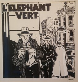 Jacques Tardi - Dessin original de Jacques Tardi- illustration pour une histoire de Dashiell Hammett - Planche originale