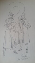 Olivier Roman - Harry Dickson et Sherlock Holmes - Illustration originale