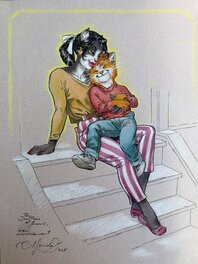 Juanjo Guarnido - Blacksad Illustration tout en tendresse... - Illustration originale