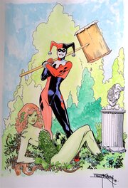 Barry Kitson - Poison Ivy & Harley Quinn - Original Illustration