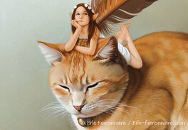 La fée sur le chat, détail La fée sur le chat, détail