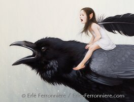 La fée sur le corbeau La fée sur le corbeau