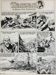 Burne Hogarth - Tarzan 18/07/48 - Planche originale