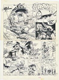 Marc Hardy - Garonne, Guitare et Foxy Lady, "Le wagon voyageur", pl. 11. - Planche originale