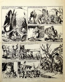 Planche originale - Luc et Jori dans la Patrouille de la Jungle.