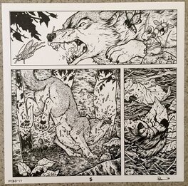 Planche originale - Mouse Guard - The Tale of the Wild Wolf - p5