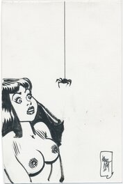 Jordi Bernet - Claire de nuit, 'Laraignée". - Original Illustration