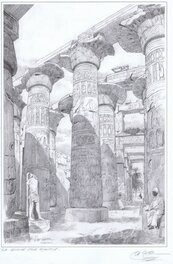 Lucien De Gieter - Dessin Egypte - Illustration originale