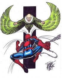 Joseph Mackie - Spider-man/Spiderman vs Vautour/vulture - Original Illustration