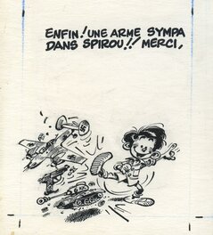 André Franquin - Cul-De-Lampe - Original art