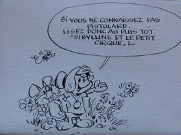 Dessin d'annonce de l'album "Sibylline et le petit cirque"