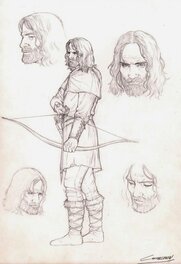Jaime Caldéron - Les Voies du Seigneur T1 : Illustration - L'archer qui tua le roi Harold - Original Illustration