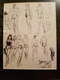 Raymond Poïvet - Croquis de recherche pour les Pionners de l'espérance - Œuvre originale