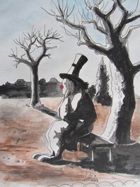 dema - Le clown triste - Original Illustration