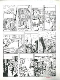 Bob De Moor - Guy Lefranc. Le repaire du loup - Planche originale