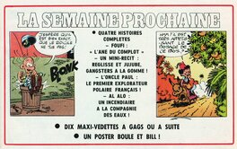 Annonce dans le Spirou 1707