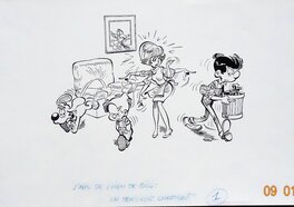 Laurent Verron - Boule et Bill - Original Illustration