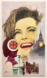 British Airways Ad Painting Original Art