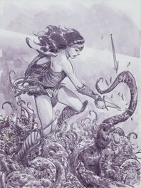 Giulio De Vita - Wonder Woman - Illustration originale
