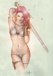 Jorge Monreal - Red Sonja - Œuvre originale