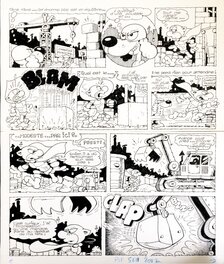 Jean-Claude Poirier - Supermatou "Un mauvais rhume" Planche 4 - Pif Gadget n°561 - Planche originale