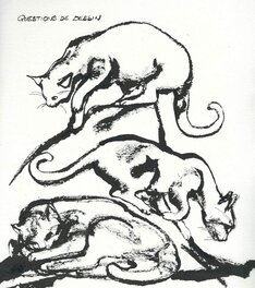'le chat' d'Edmond Baudoin, planche de la page de gauche
