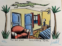 Loustal - RIO SAN JUAN PLAIA HOTEL - Original Illustration