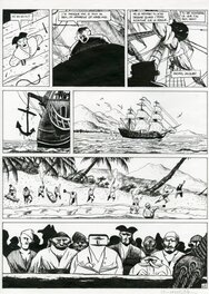 Christophe Blain - 2000 - Isaac le Pirate : Les Amériques * - Planche originale