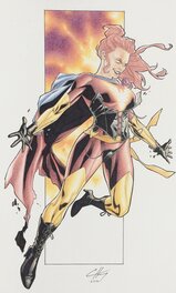 Clayton Henry - Black Queen becoming Dark Phoenix - Planche originale