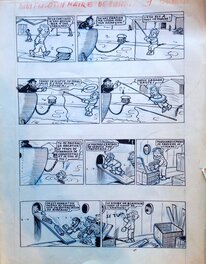 Pierre Lacroix - Bibi Fricotin President de Bibiville - Planche originale