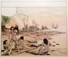 Milo Manara - 1492 - La découverte de l'Amérique - Christophe Colomb - Planche originale