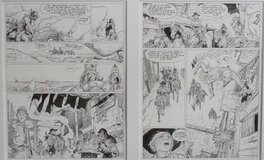 Hermann - Jeremiah - Tome 1- La nuit des rapaces - PL 16 et 17 - Planche originale