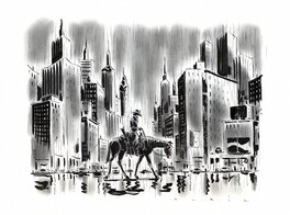 François Avril - Blueberry à New York (Hommage à Jean Giraud) - Original Illustration