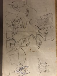 Crayonnages au dos de la planche Crayonnages au dos de la planche