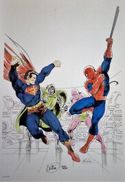 Jean-Yves Mitton - Superman et Spider-Man/Spiderman - Œuvre originale
