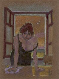 Miguelanxo Prado - Sara dans "Trait de craie". - Planche originale