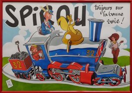 Al Severin - Spirou, Fantasio et Spip - Original Illustration