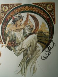 Séverine Pineaux - Hommage à Mucha - Original Illustration