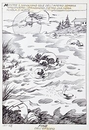Alberto Del Mestre - L'agonia del leone - La Schiava 29, planche de fin (Série jaune n°134) - Comic Strip