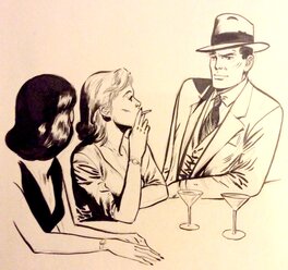 Gérald Forton - Bob Morane au chapeau - Original Illustration